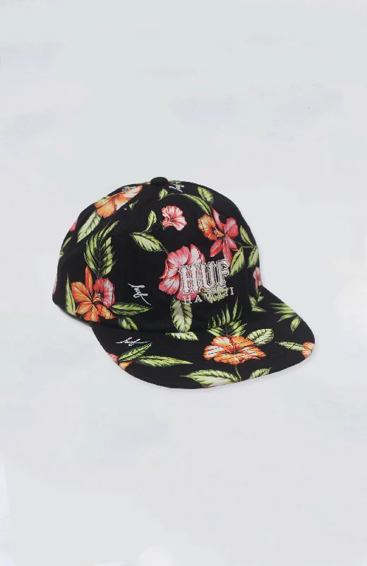 Beanies & headbands for dancers-HUF - Hawaii Print 6 Panel Snapback