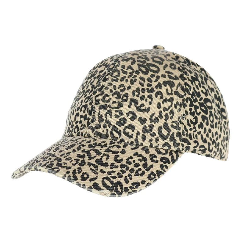 Baseball caps treasure hunt-Baseball caps treasure hunt-Baseball Caps for Youth Fun-Women's Distressed Leopard Print Baseball Hat