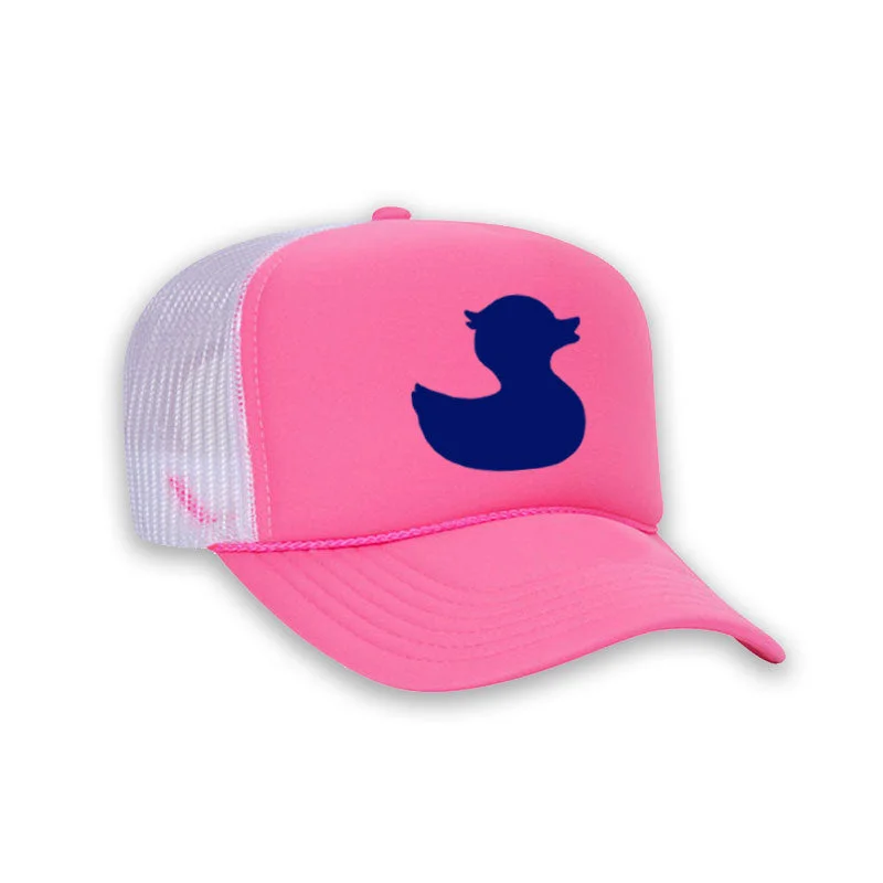 Beanies & headbands for fun days-TownPool Duck Trucker Hat - Pink