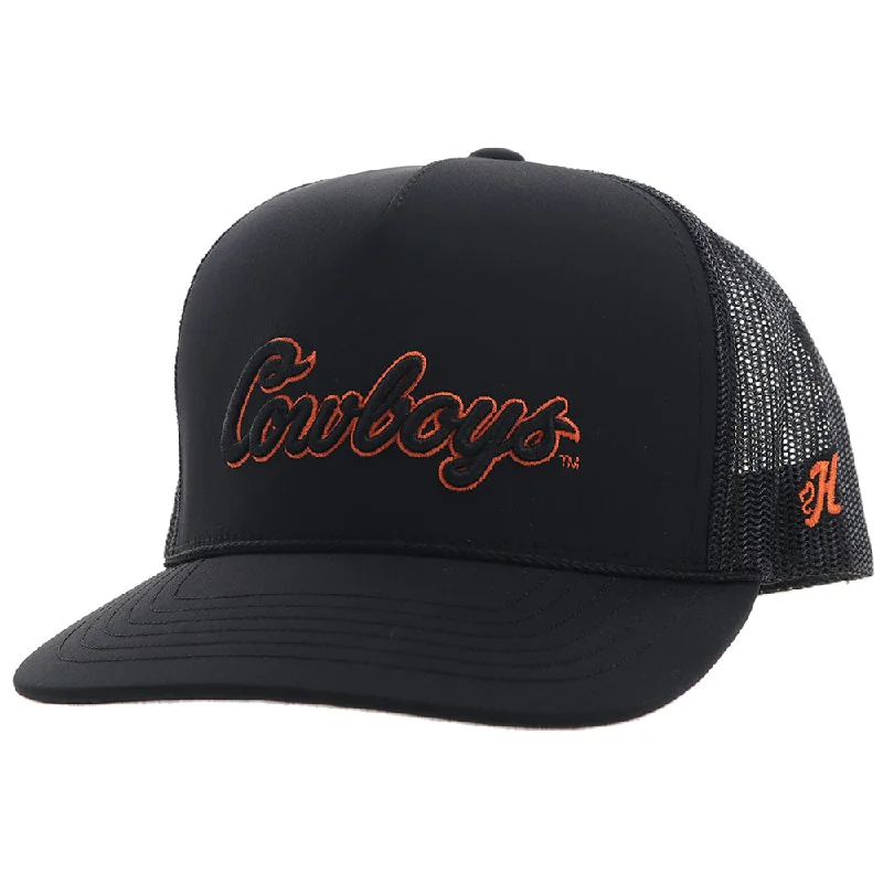 Beanies & headbands for poolside-Oklahoma State University Hat Black w/"Cowboys" Logo