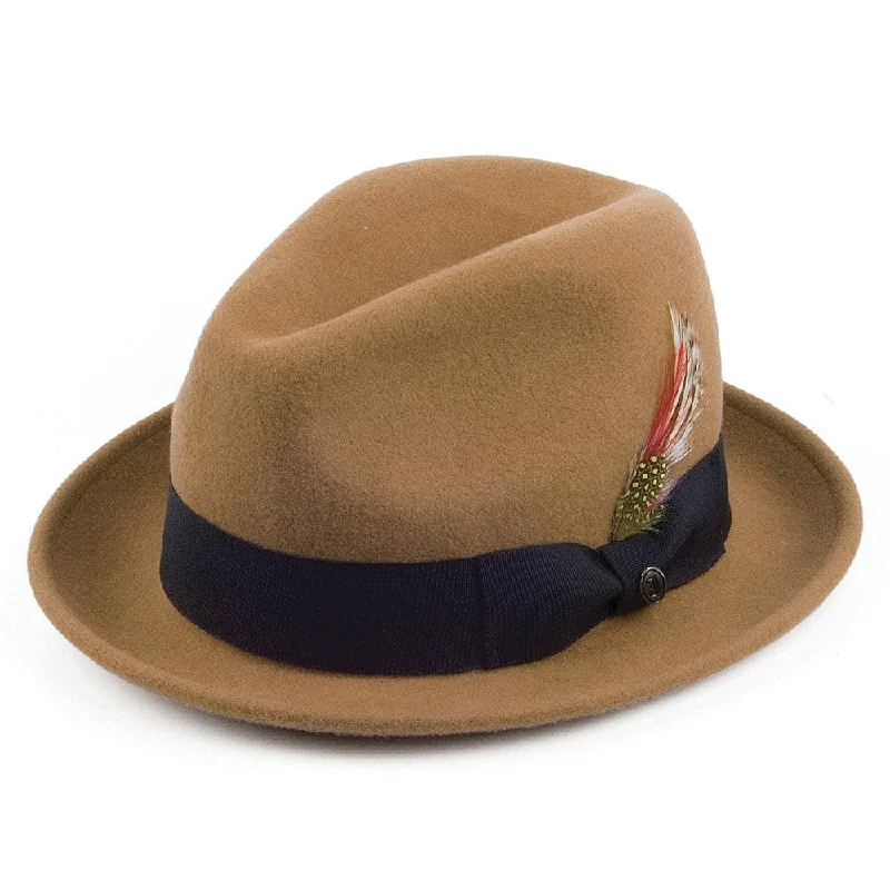 Beanies & headbands for dad’s day-Crushable Blues Trilby Hat - Pecan