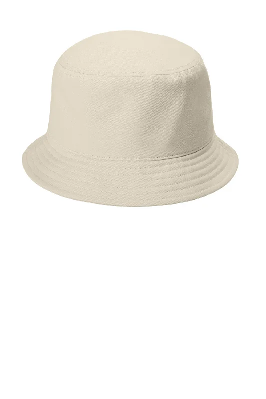 Bucket hats photoshoot-Wool hats for pet parks-Port Authority Mens Twill Short Brim Bucket Hat - Sahara - New