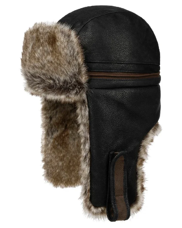 Beanies & headbands for must-haves-Stetson Cowhide Bomber Aviator Hat