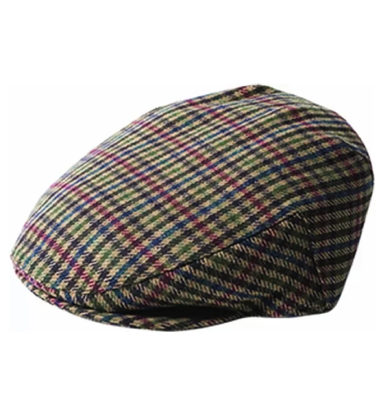 Wool hats for hipster look-Failsworth Norwich Wool Blend Flat Cap #111 Brown Green