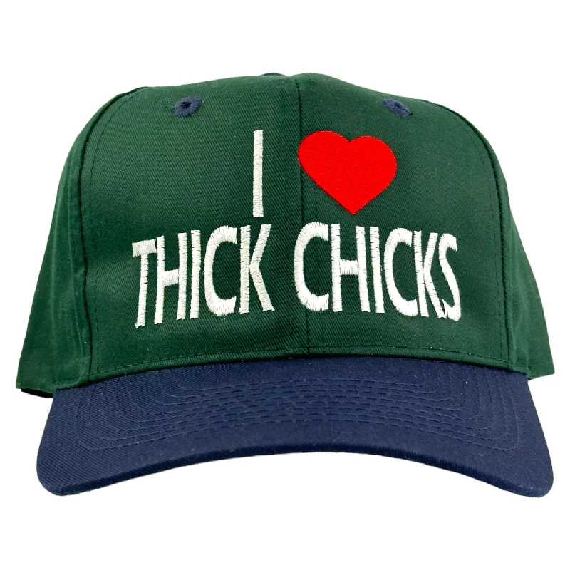 Beanies & headbands for every age-I Love Thick Chicks Vintage SNAPBACK Hat Cap Custom Embroidery