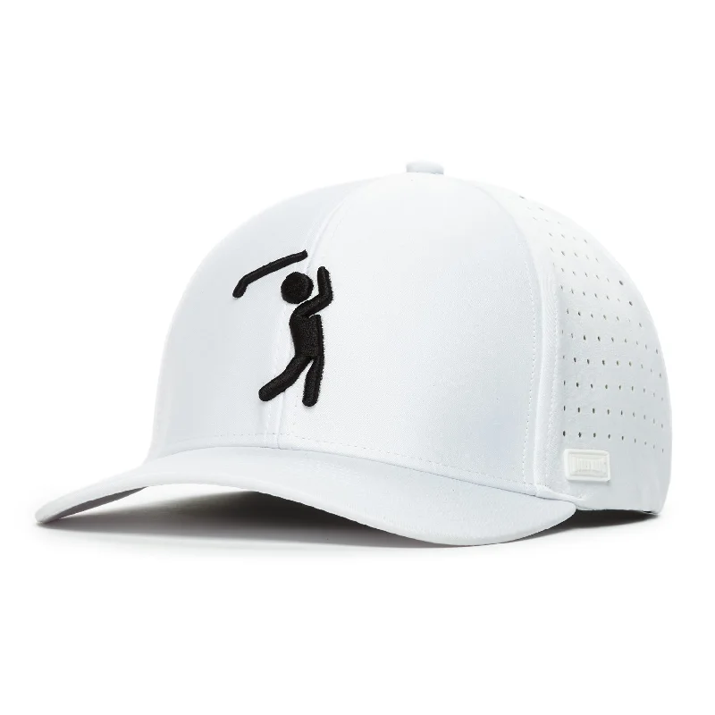 Beanies & headbands for work swag-Bogeyman White - Performance Golf Hat - Stretch Fit