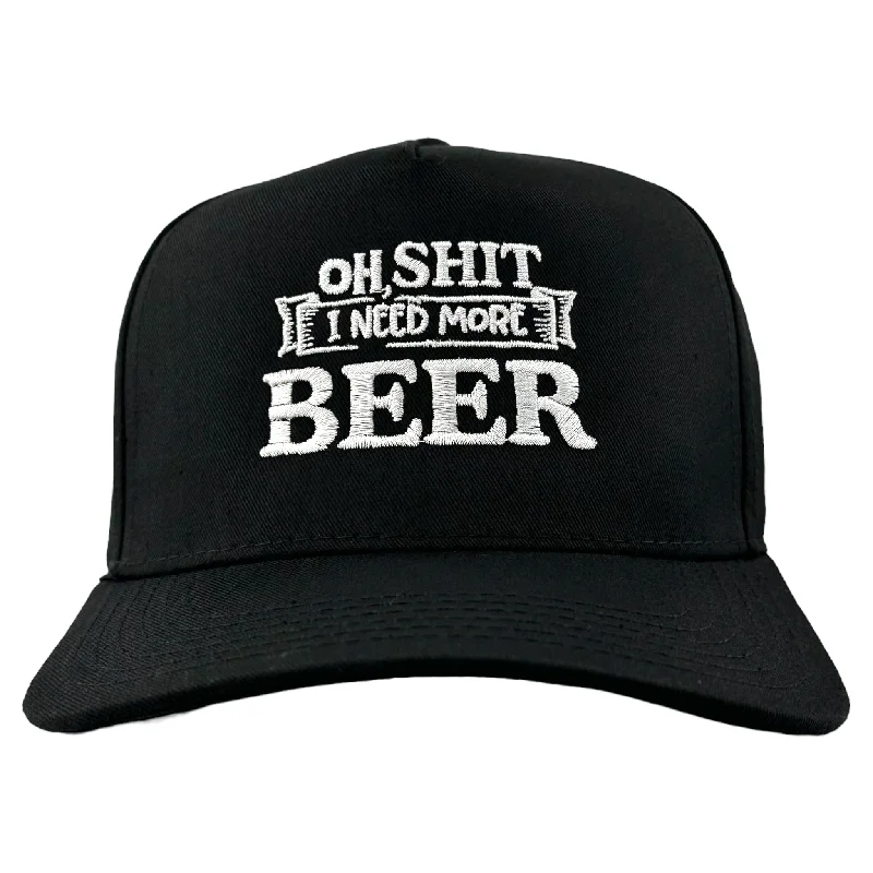 Beanies & headbands for lined warmth-I NEED MORE BEER Funny Hat Custom Embroidered