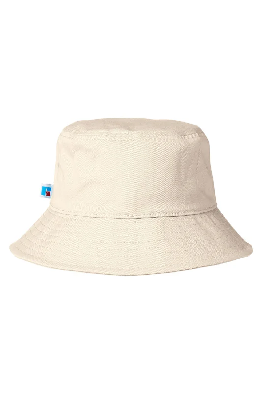 Bucket hats thrift store-Wool hats for pet scooters-Russell Athletic Mens Core Bucket Hat - Off White