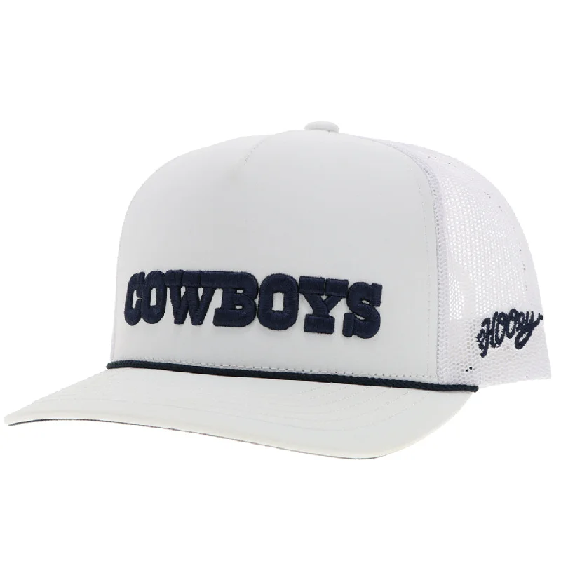 Beanies & headbands for pink accents-"Dallas Cowboys" Hat White w/Blue Cowboys Logo