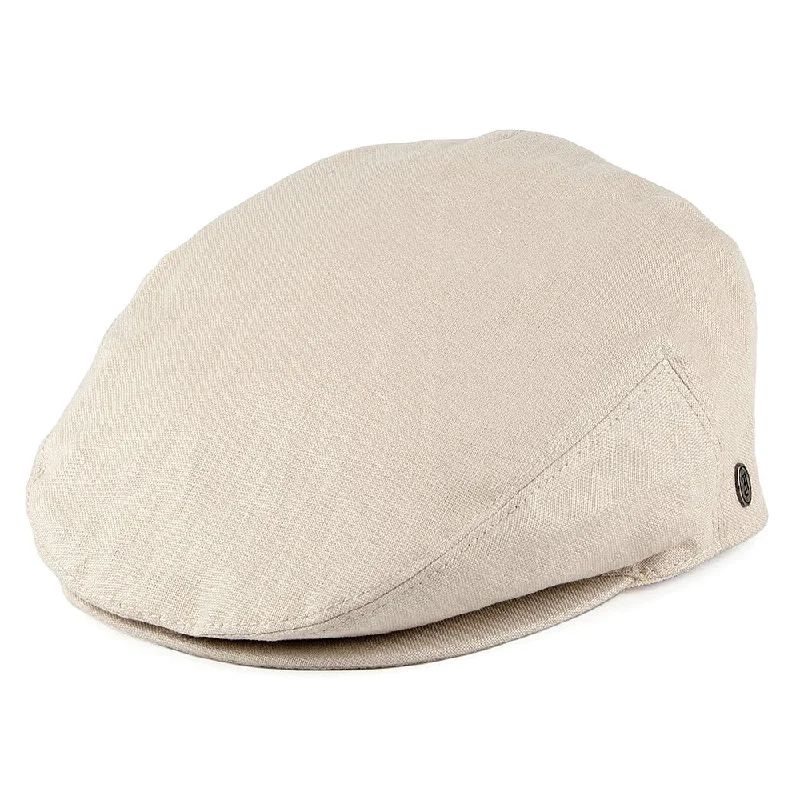 Beanies & headbands for handy picks-Linen Flat Cap Natural Wholesale Pack