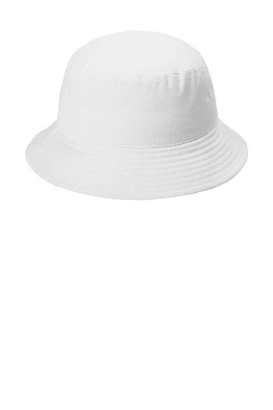 Bucket hats pinterest-Wool hats for pet gardens-Port Authority Mens Classic Twill Bucket Hat - White - New