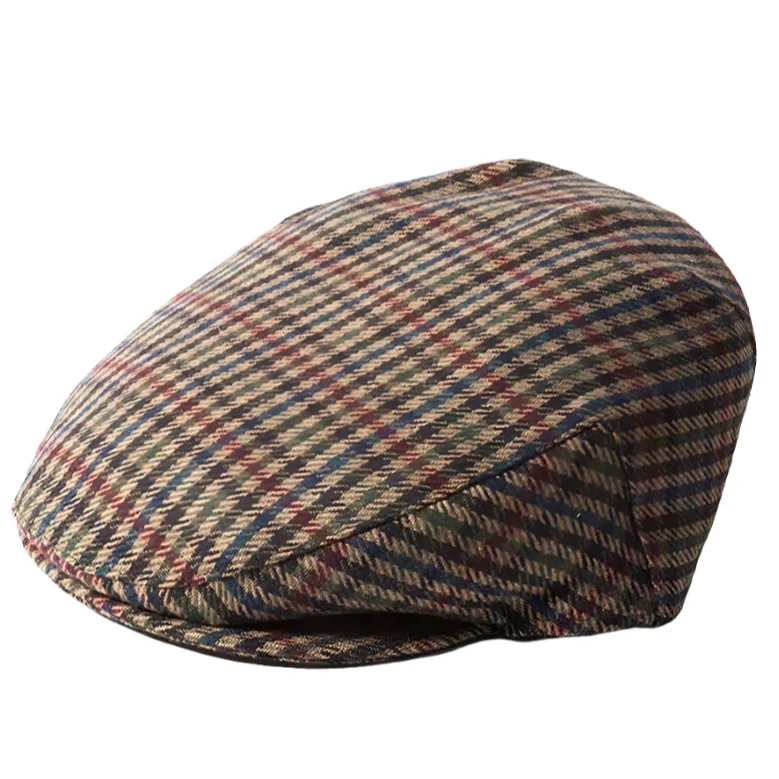 Wool hats for 80s style-Failsworth Norwich Wool Blend Flat Cap #244 - Brown Red Mix