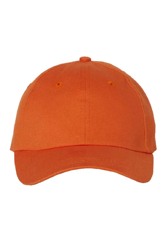 Mens hats for oversized heads-Mens hats for skateboarding-Valucap Mens Econ Adjustable Hat - Orange