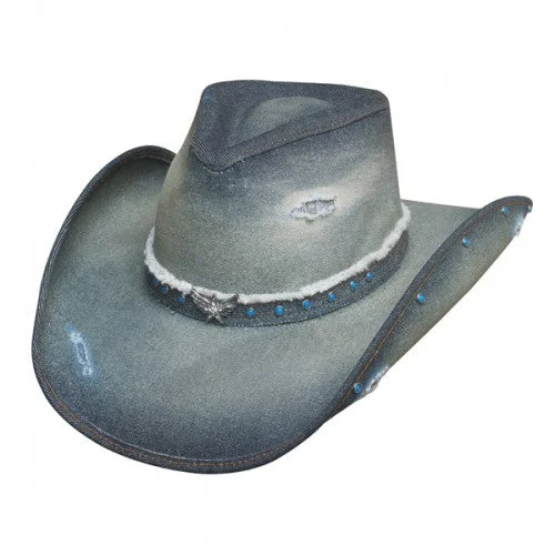 Womens Hats for mesa feasts-Bullhide Silver Wings Womens Denim Cowgirl Hat Style 2828