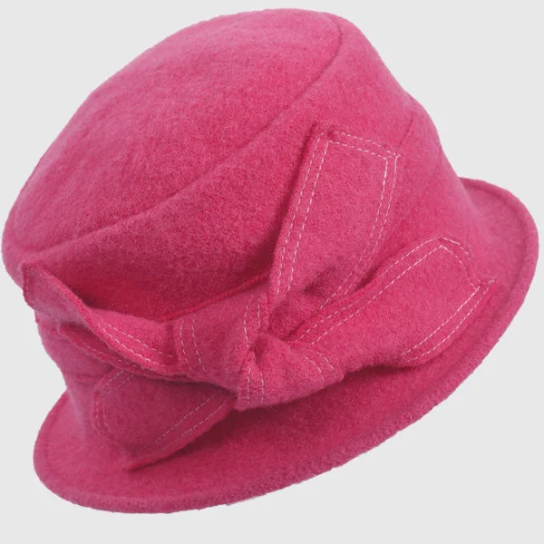 Wool hats corporate gifts-Women Wool Dress Cloche Winter Hat 1920s C021