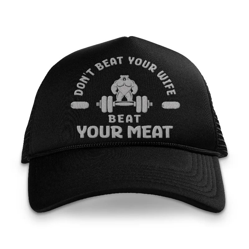 Beanies & headbands for larger fits-Don't Beat Your Wife Custom Printed Hat