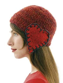 Beanies & headbands for party swag-Hat with Heart Earflaps Pattern (Crochet)