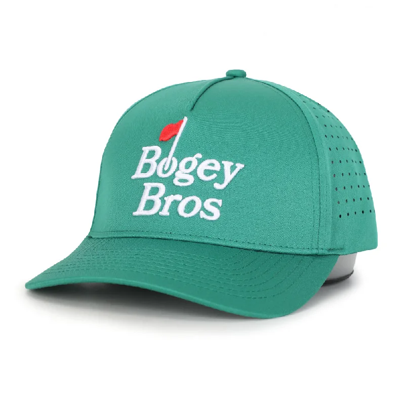 Beanies & headbands for soft wears-Bogey Bros Green - Performance Golf Hat - Snapback