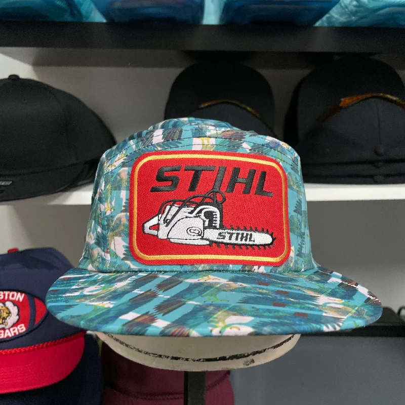 Beanies & headbands for outfit sets-Custom Stihl 6 panel Patch Snapback Cap Hat