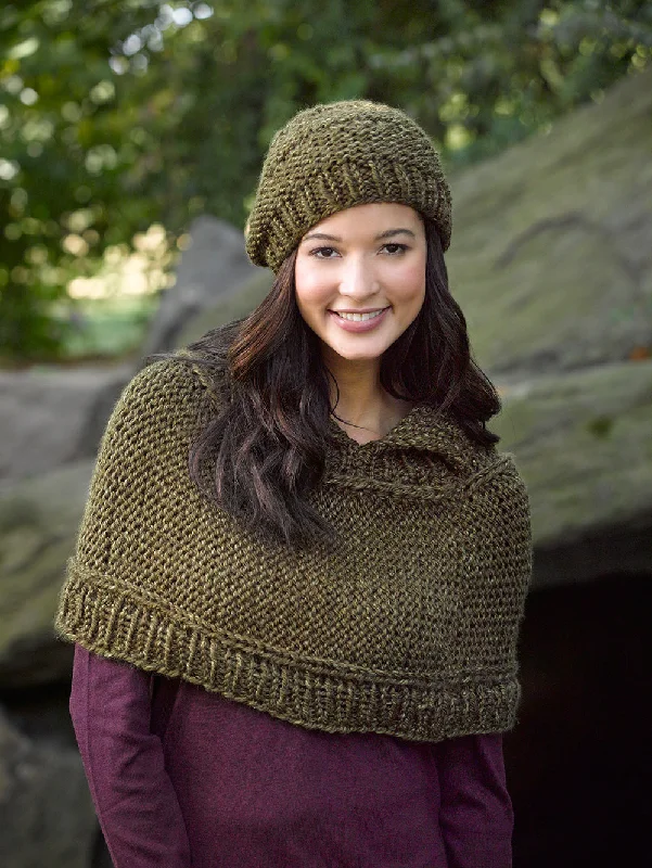 Beanies & headbands for mix styles-Capelet And Hat Pattern (Knit)