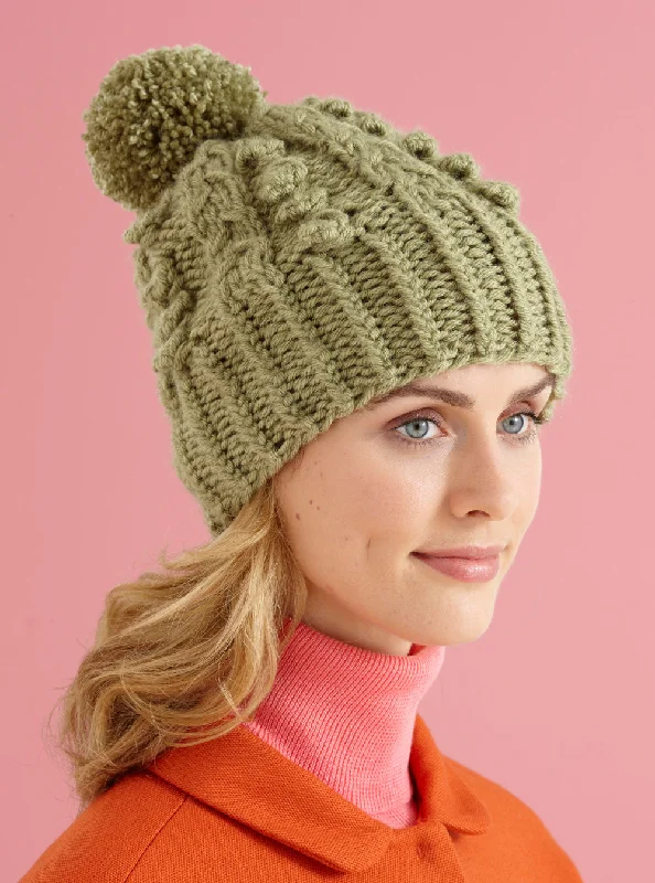 Beanies & headbands for fund drives-Cable Vision Hat Pattern (Knit) - Version 1