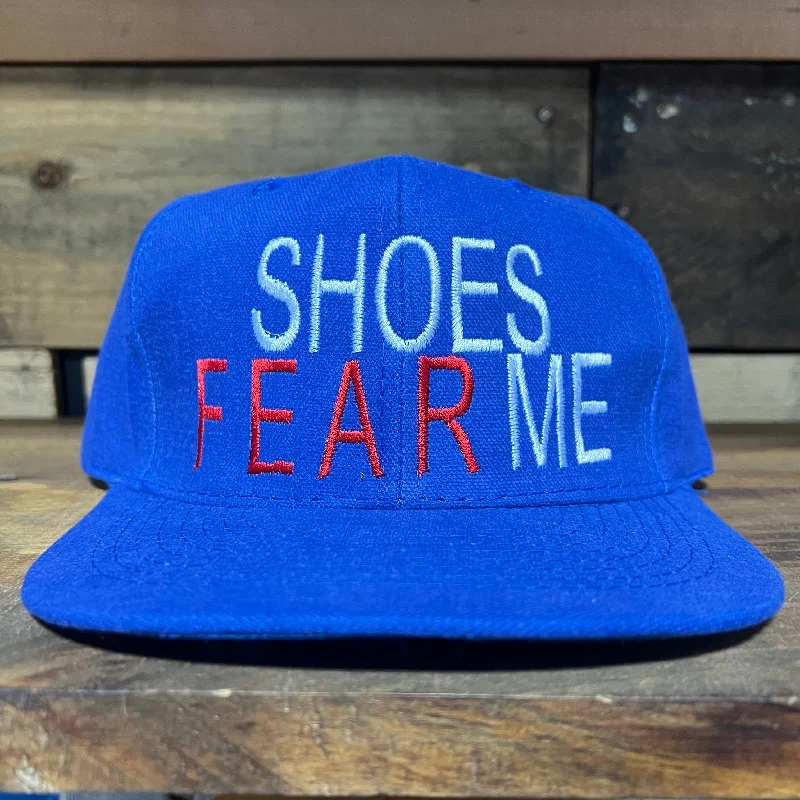 Beanies & headbands for night vibes-Shoes Fear Me Vintage Blue Strapback Hat Cap Custom Embroidery