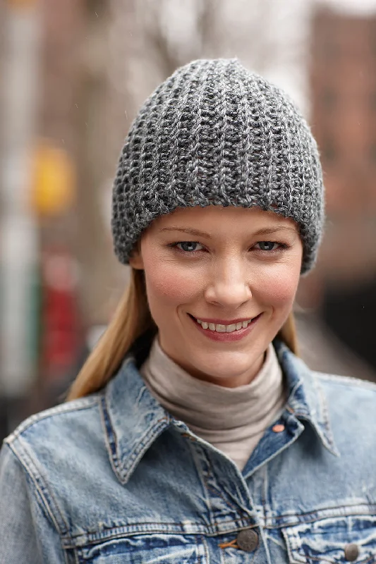 Beanies & headbands for winter holidays-Simple Tweed Hat (Crochet)