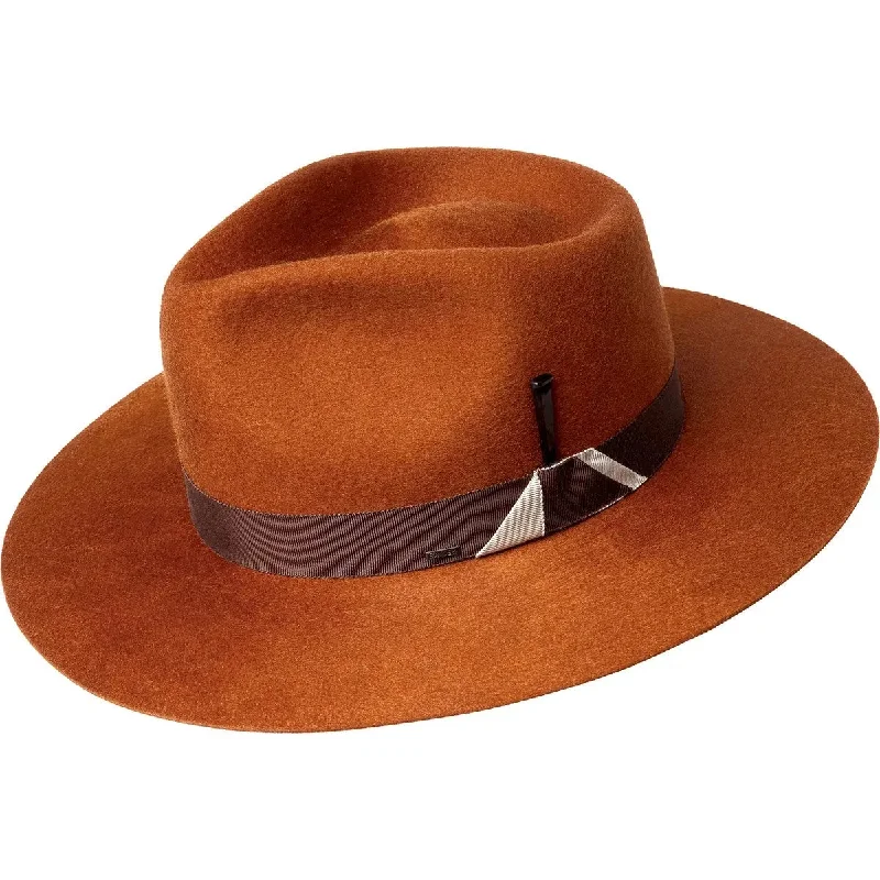 Wool hats for pet durability-Bailey Trevel Elite Superfine Velour Wool Wide Brim Fedora