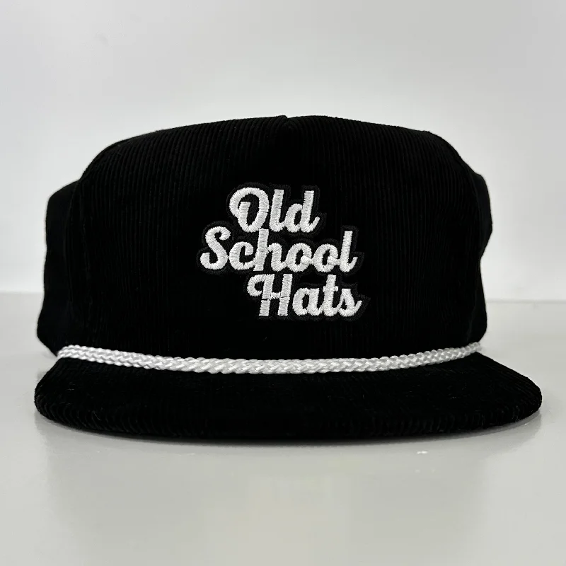 Beanies & headbands for free minds-OLD SCHOOL HATS Corduroy Limited Edition￼ Custom Embroidered