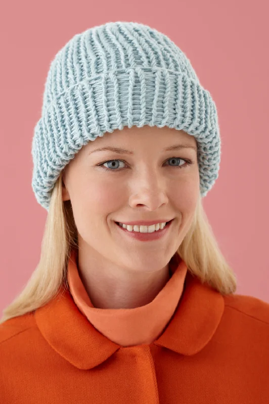 Beanies & headbands for wind blocks-Loom Double Knit Hat