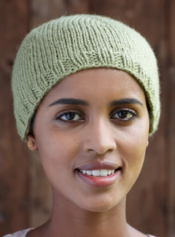 Beanies & headbands for vacation trips-Hopeful Green Hat Pattern (Knit)