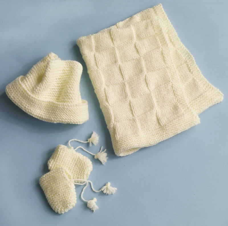 Beanies & headbands for health fights-Simply Perfect Baby Set Pattern (Knit)