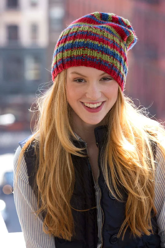 Beanies & headbands for soccer fans-Positively Red Hook Hat Pattern (Knit)