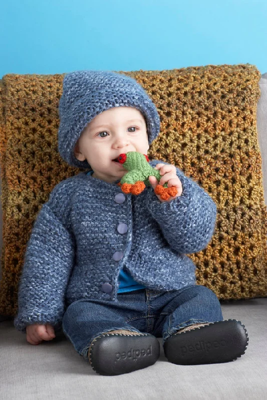 Beanies & headbands for play looks-Snuggle Baby Cardigan And Hat Pattern (Knit)