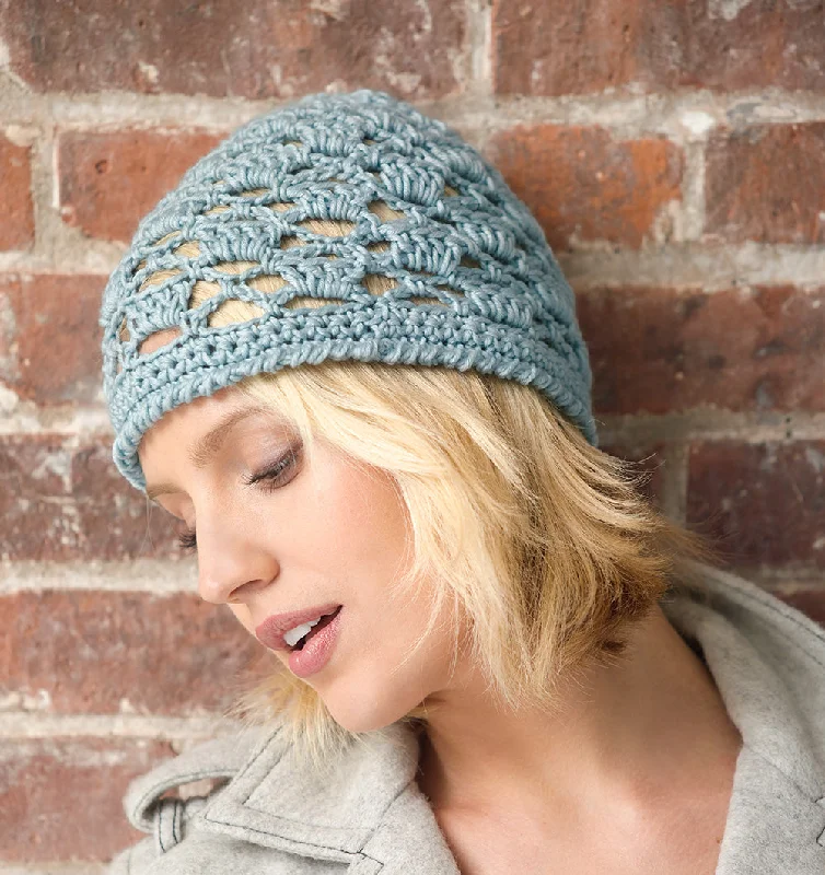 Beanies & headbands for sneaker fits-Mod Lace Hat Pattern (Crochet) - Version 2