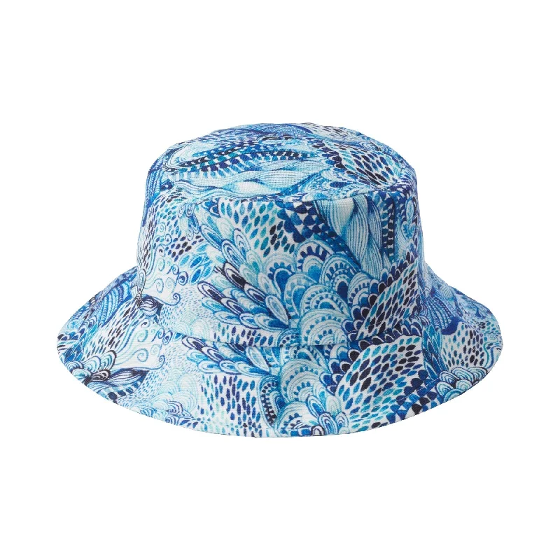 Bucket hats windproof-Wool hats small batch-Bucket Hat Waves