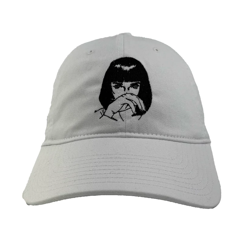 Beanies & headbands for every decade-Uma Thurman Pulp Fiction Dad Hat Custom Embroidered