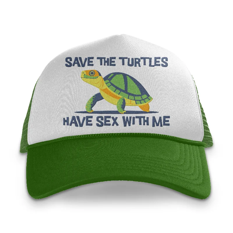 Beanies & headbands for youth sizes-Save The Turtles Custom Printed Hat