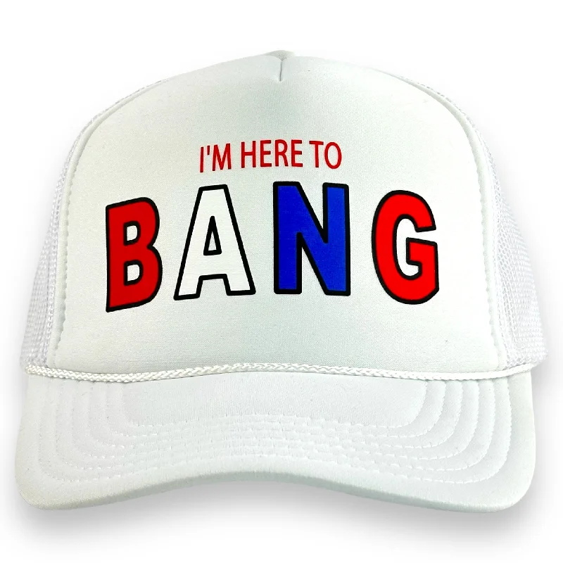 Beanies & headbands for lined warmth-I’M HERE TO BANG HAT Printed