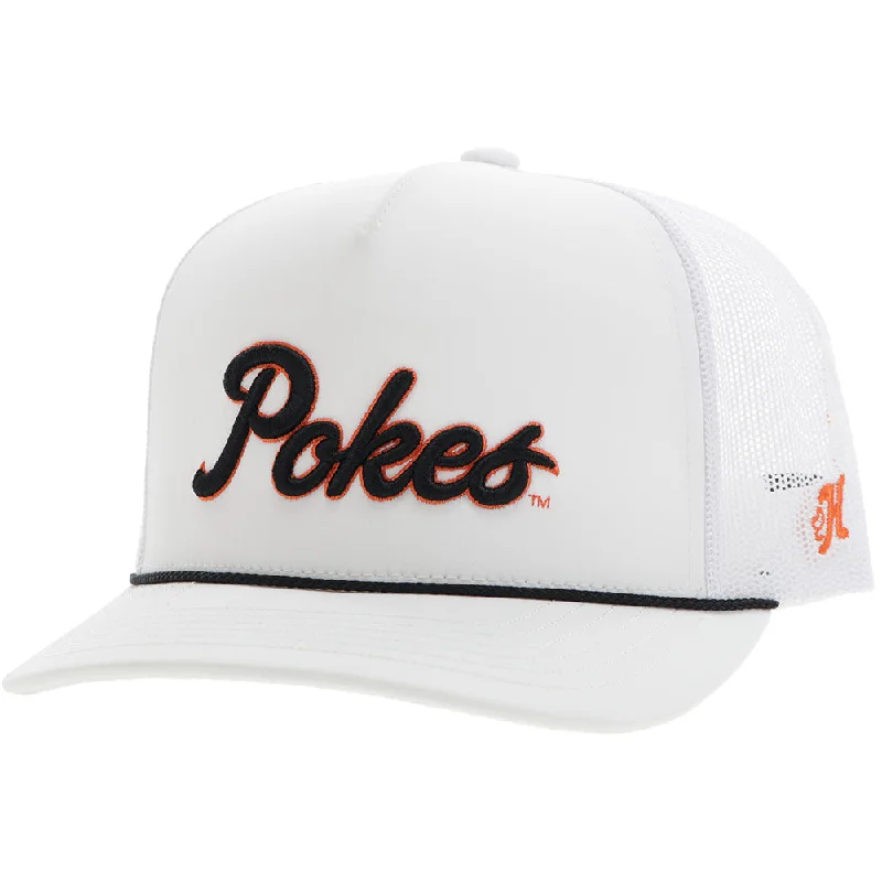 Beanies & headbands for campfires-Oklahoma State University White w/Orange & Black "Pokes"