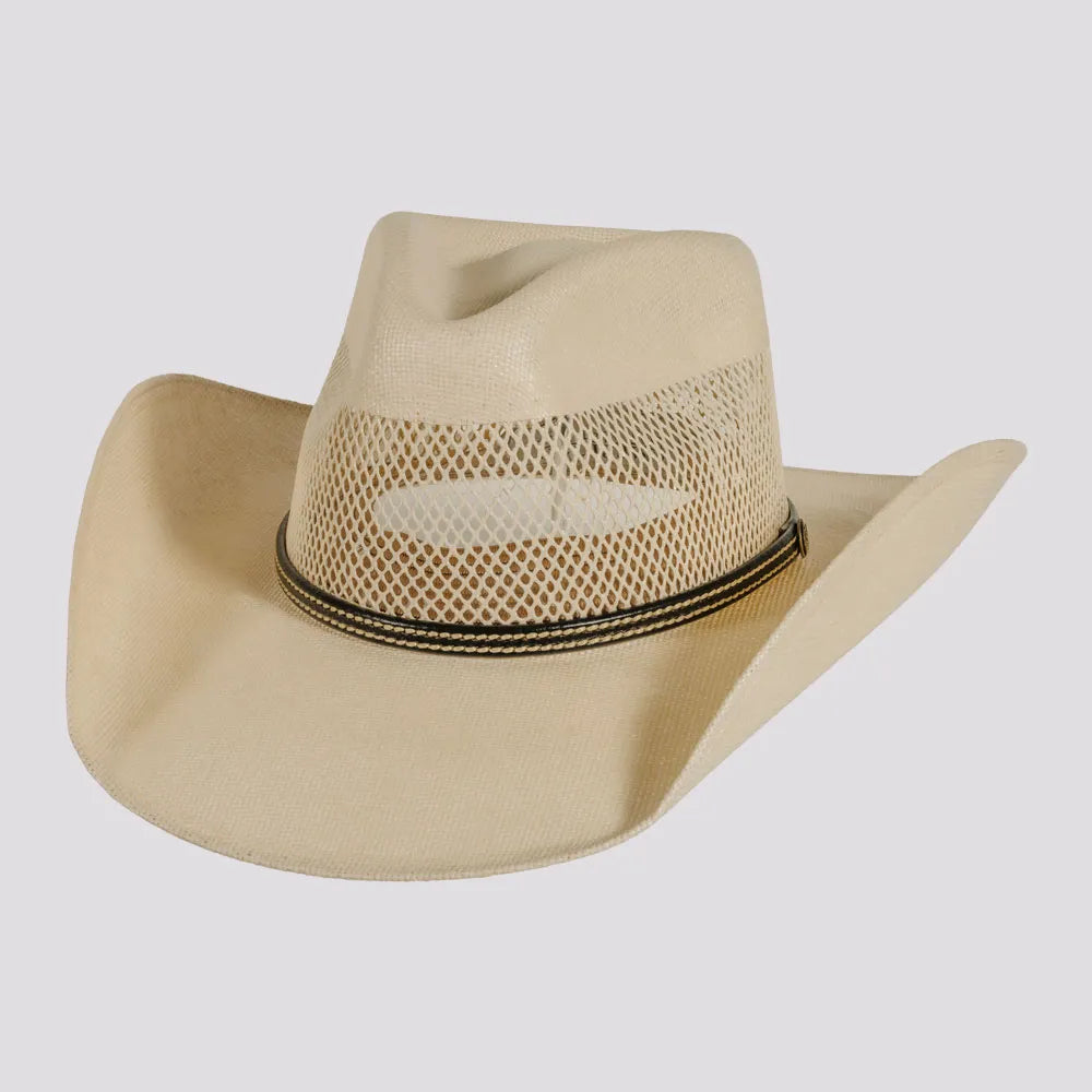 Womens Hats for town feasts-Caleb | Womens Vented Crown Canvas Western Cowgirl Hat