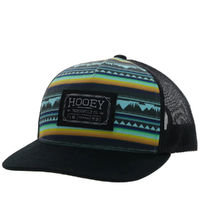 Beanies & headbands for UV coverage-Youth "Doc" Turquoise/Black w/Aztec Hat