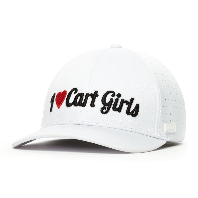 Beanies & headbands for family fun-I Heart Cart Girls - Performance Golf Hat - Stretch Fit