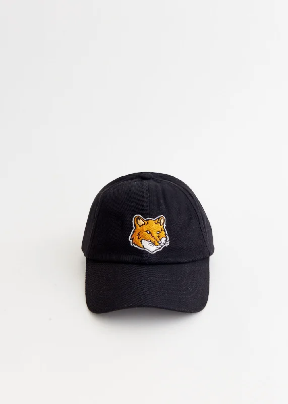 Beanies & headbands for quick trips-Large Fox Head Six Panel Cap