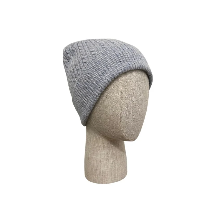 Beanies & headbands for clean lines-Cashmere Cable Hat - Sale