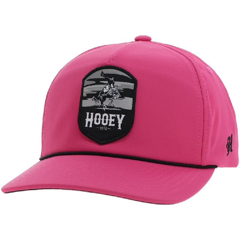 Beanies & headbands for high peaks-"Cheyenne" Hooey Hat Pink w/Grey/Black Patch