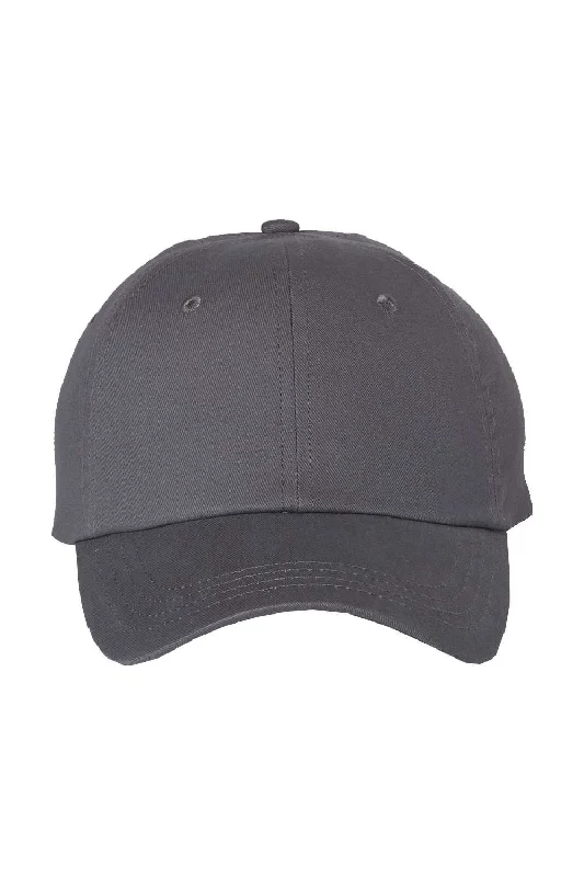 Mens hats with glow accents-Mens hats in suede material-Valucap Mens Econ Adjustable Hat - Charcoal Grey