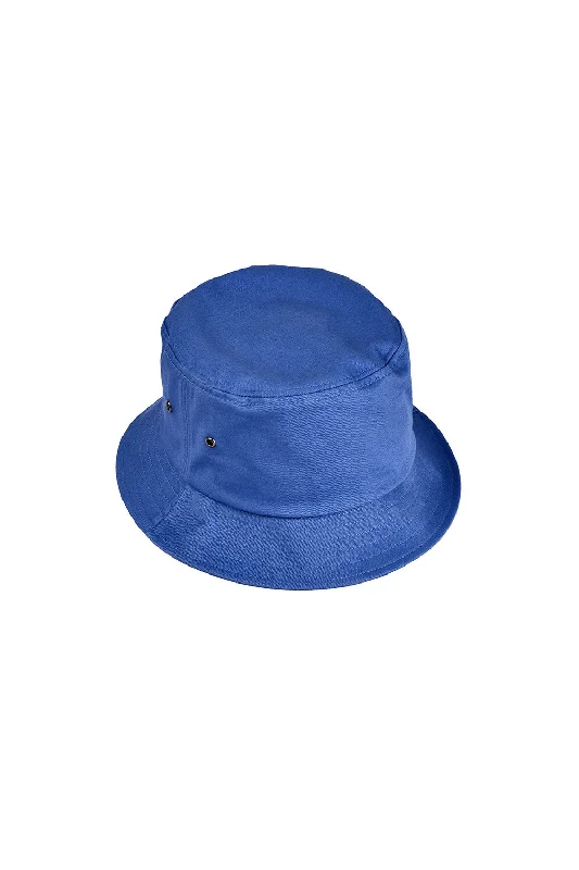 Bucket hats essential-Wool hats for pet versions-Big Accessories Mens Metal Eyelet Bucket Hat - Sail Blue