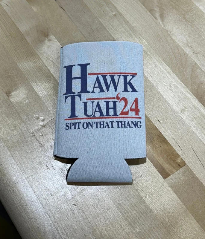 Beanies & headbands for windproof wear-Hawk Tuah Spit on that thang 24 Can Koozie custom print