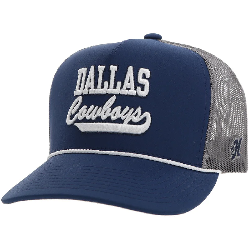 Beanies & headbands for style kicks-"Dallas Cowboys" Hat Navy/Grey w/Script Logo